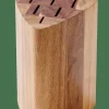 ACACIA Blocco Portacoltelli Per 5 Coltelli Naturale