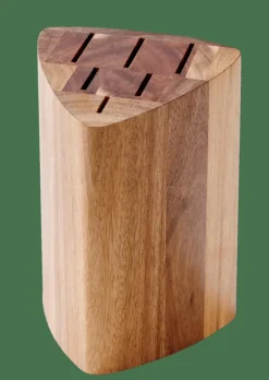 ACACIA Blocco Portacoltelli Per 5 Coltelli Naturale