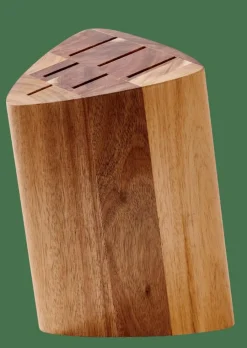 ACACIA Blocco Portacoltelli Per 5 Coltelli Naturale