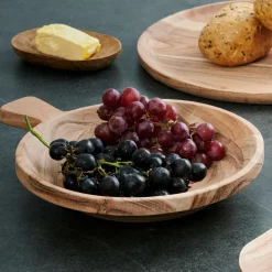 ACACIA CHIC Piatto Fondo Con Manico Naturale