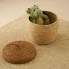 ALVIN Cesto Portatutto Con Coperchio Marrone, Naturale