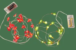 ARO Filo Luminoso Con 20 Luci Led 2 Disegni Rosso, Verde