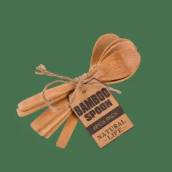 BAMBOO Cucchiaini Set Di 6 Naturale