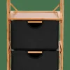 BAMBOO Mobile Con 2 Cassetti Nero, Naturale