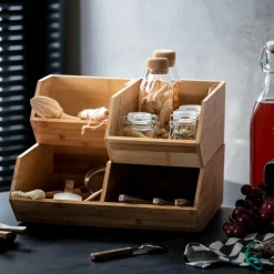 BAMBOO Organizzatore Impilabile Naturale