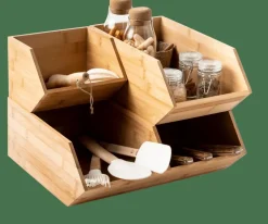BAMBOO Organizzatore Impilabile Naturale