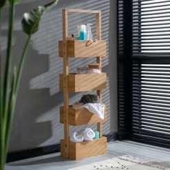 BAMBOO Scaffale Portatutto Naturale