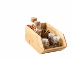 BAMBOO Scatola Portatutto Vaso Per Erbe Naturale