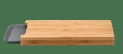 BAMBOO Tagliere Raccogli Succo Grigio, Naturale