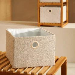BASIC BOUCLE Cesta Portatutto Bianco Sporco/sabbia
