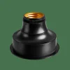 BATI Supporto Lampadina E Batteria E27 Nero