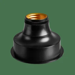 BATI Supporto Lampadina E Batteria E27 Nero