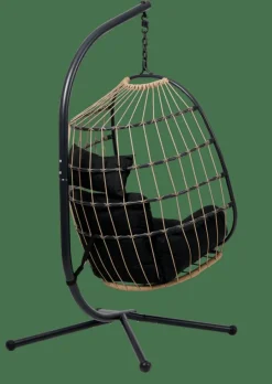 BAZAI Sedia Sospesa Con Supporto Nero