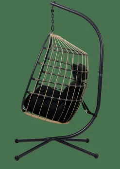 BAZAI Sedia Sospesa Con Supporto Nero