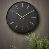 BLACK Orologio Da Parete Nero