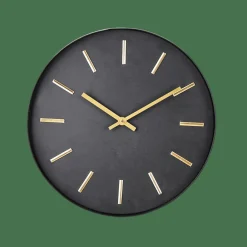BLACK Orologio Da Parete Nero
