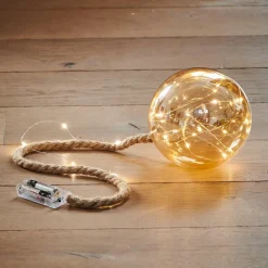 BLOXEM Pallina Decorativa Con 21 Luci Led Dorato