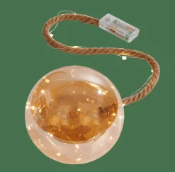 BLOXEM Pallina Decorativa Con 21 Luci Led Dorato