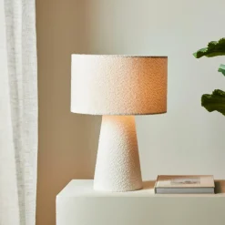 BOUCLE LUME Lampada Da Tavolo Bianco