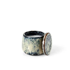 CERAMIC Candela In Vaso Blu