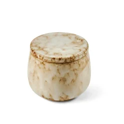 CERAMIC Candela In Vaso Beige