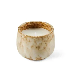 CERAMIC Candela In Vaso Beige