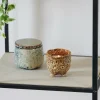 CERAMIC Candela In Vaso Marrone