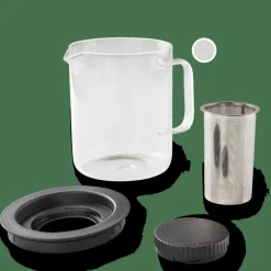 CHAI Teiera 1,5 L Nero, Trasparente