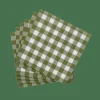 CHECK GREEN Set Di 20 Tovaglioli Verde