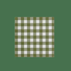 CHECK GREEN Set Di 20 Tovaglioli Verde