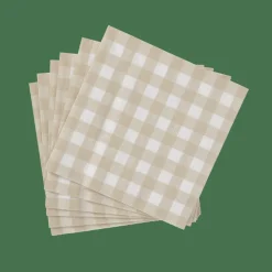 CHECK SAND Set Di 20 Tovaglioli Beige