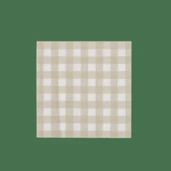 CHECK SAND Set Di 20 Tovaglioli Beige