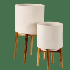 CHIARO Vaso Per Piante Bianco