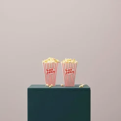 CINEMA Bicchiere Popcorn Set Di 8 Bianco, Rosso