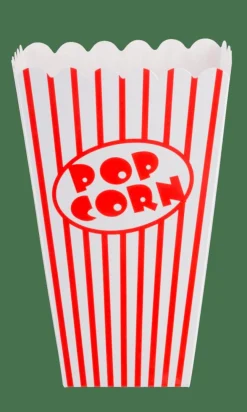 CINEMA Bicchiere Popcorn Set Di 8 Bianco, Rosso