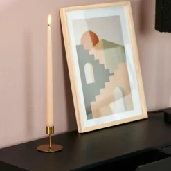 DUO Candele Da Cena Set Di 2 Beige