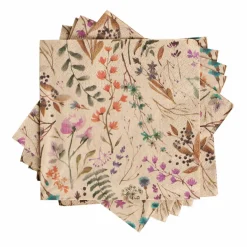 ECO DRIED FLOWER Set Di 20 Tovaglioli Multicolore