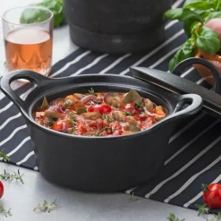 FERO Cocotte Con Coperchio 80 CL Nero