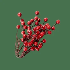 FOAM Bacche Decorative Set Di 12 Rosso