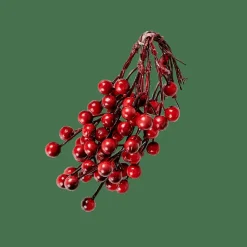 FOAM Bacche Decorative Set Di 12 Rosso