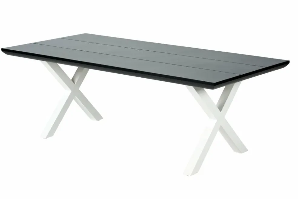 FORMAX Tavolo Da Giardino Con Gambe X Nero/bianco