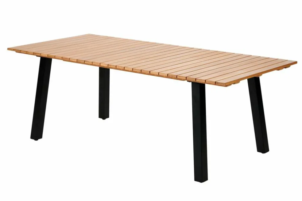 FORMAX Tavolo Da Giardino Con Gambe Naturale/nero
