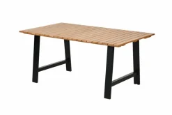 FORMAX Tavolo Da Giardino Con Gambe A Naturale/nero