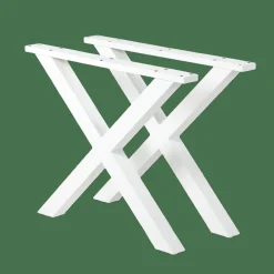 FORMAX Tavolo Da Giardino Con Gambe X Naturale/bianco