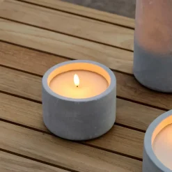 FUEGO Candela A LED Solare Grigio Chiaro