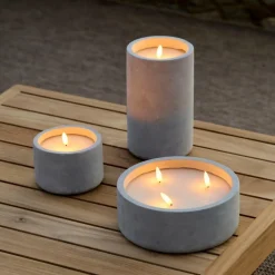 FUEGO Candela A LED Solare Grigio Chiaro