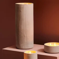 FUEGO Candela A LED Solare Grigio Chiaro