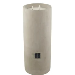 FUEGO Candela A LED Solare Grigio Chiaro