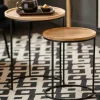 GOM Tavolini Set Di 2 Nero, Naturale
