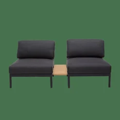 HANNA Lounge Tavolino Nero, Naturale